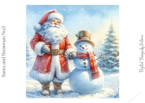 Santa and Snowman No.5
