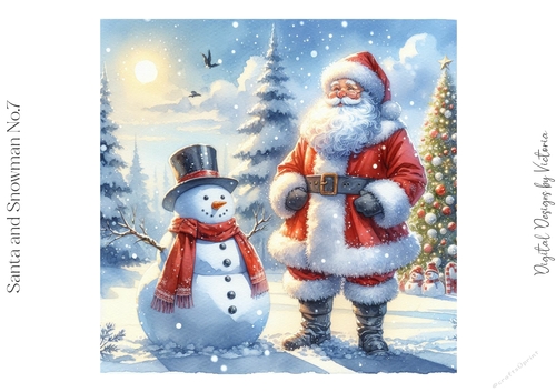 Santa and Snowman No.7