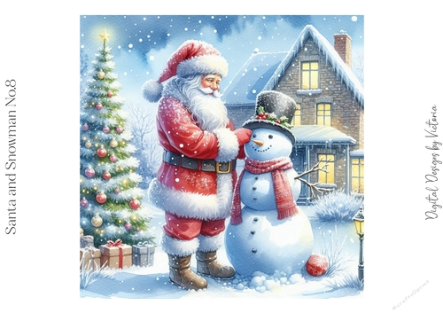 Santa and Snowman No.8