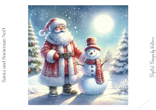 Santa and Snowman No.9