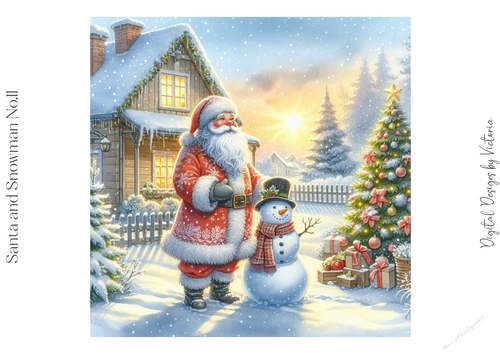 Santa and Snowman No.11