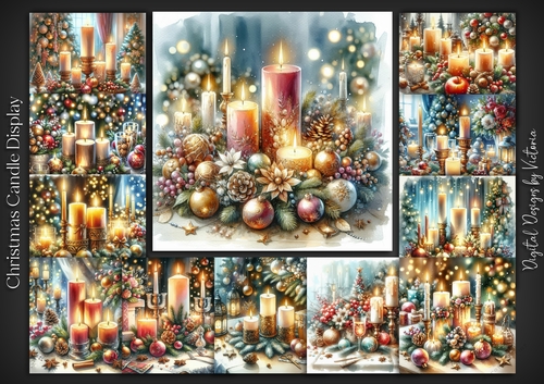 Christmas Candle Display