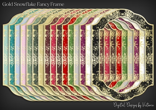 Gold Snowflake Fancy Frame