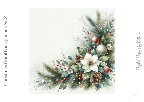 Christmas Floral Backgrounds No.2