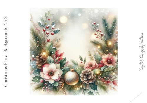 Christmas Floral Backgrounds No.3