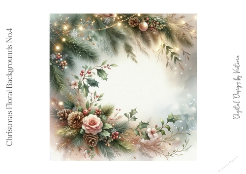Christmas Floral Backgrounds No.4