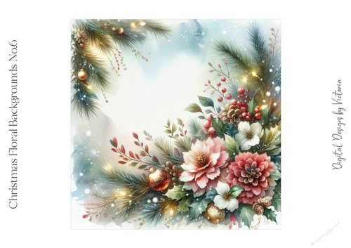 Christmas Floral Backgrounds No.6