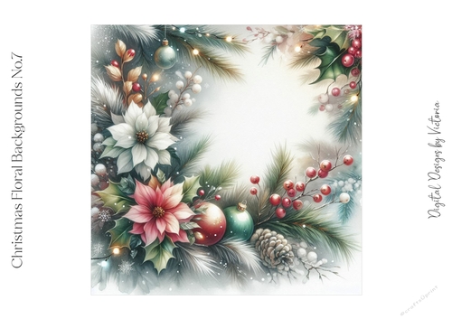 Christmas Floral Backgrounds No.7
