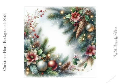 Christmas Floral Backgrounds No.8