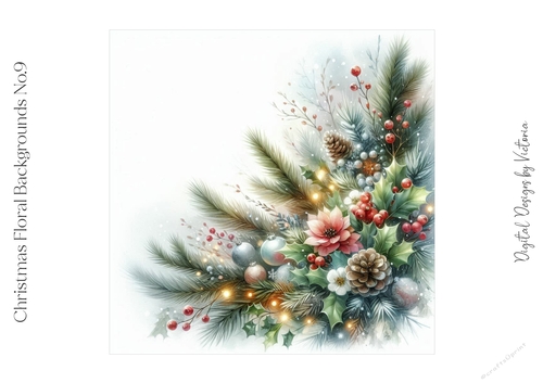 Christmas Floral Backgrounds No.9