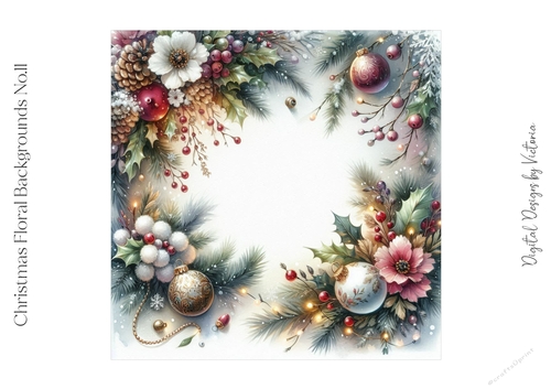 Christmas Floral Backgrounds No.11