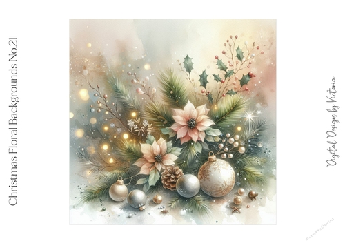 Christmas Floral Backgrounds No.21