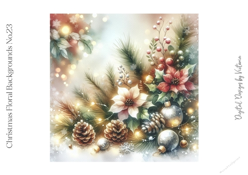 Christmas Floral Backgrounds No.23