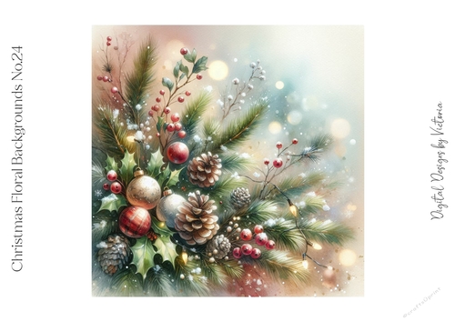 Christmas Floral Backgrounds No.24