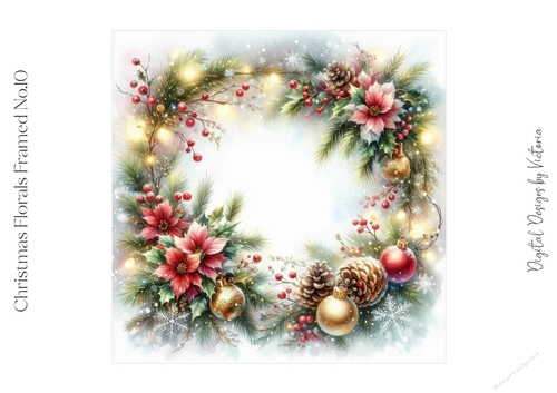 Christmas Florals Framed No.10