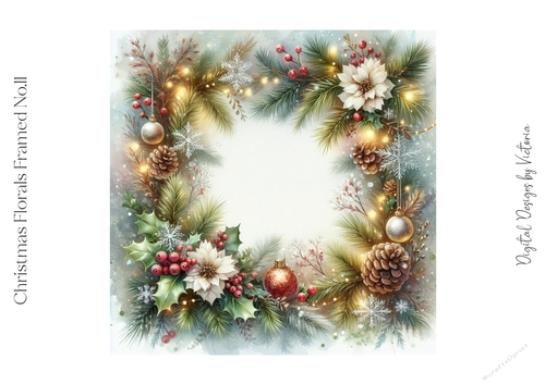 Christmas Florals Framed No.11