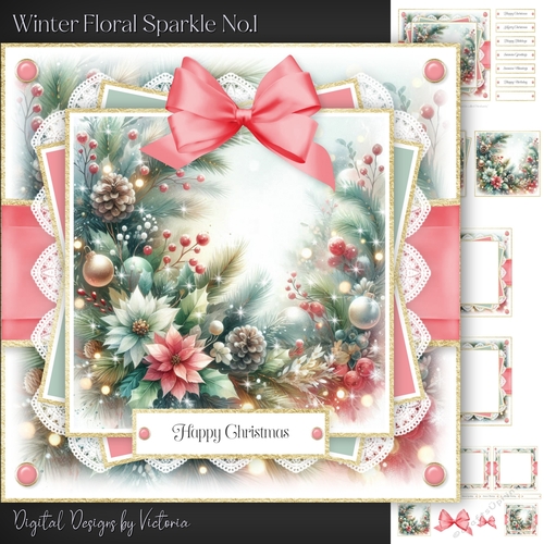 Winter Floral Sparkle No.1