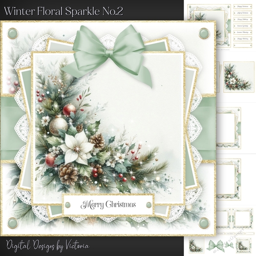 Winter Floral Sparkle No.2