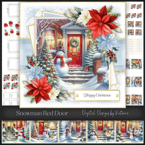 Snowman Red Door