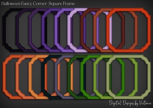Halloween Square Fancy Corner Frame