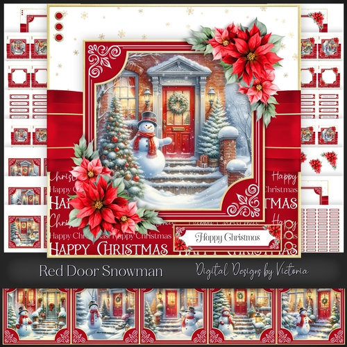 Red Door Snowman