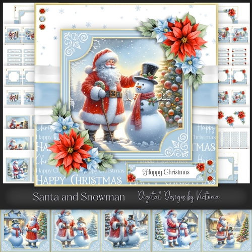 Santa and Snowman
