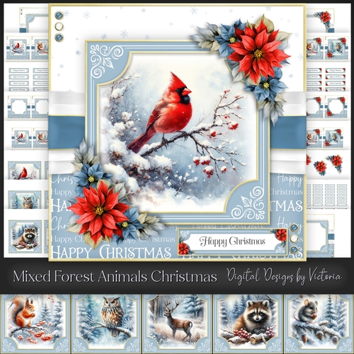 Mixed Forest Animals Christmas