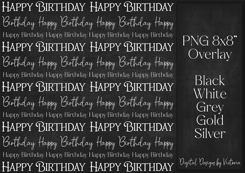 Happy Birthday Overlay PNG