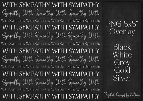 With Sympathy Overlay PNG