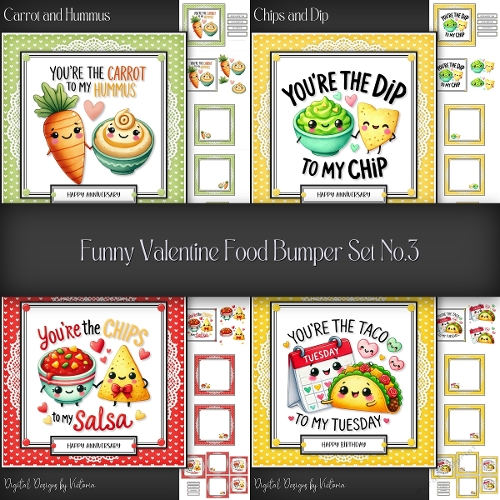 Funny Valentine Food Bumper Set No.3