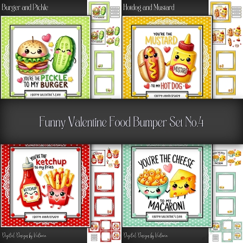 Funny Valentine Food Bumper Set No.4