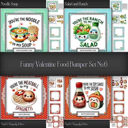 Funny Valentine Food Bumper Set No.6
