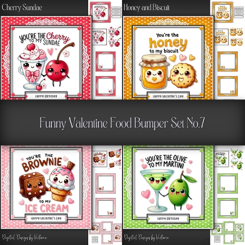 Funny Valentine Food Bumper Set No.7