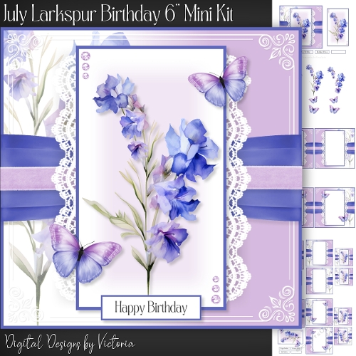 July Larkspur Birthday