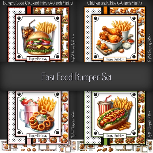 Fast Food Bumper Set 6x6 inch