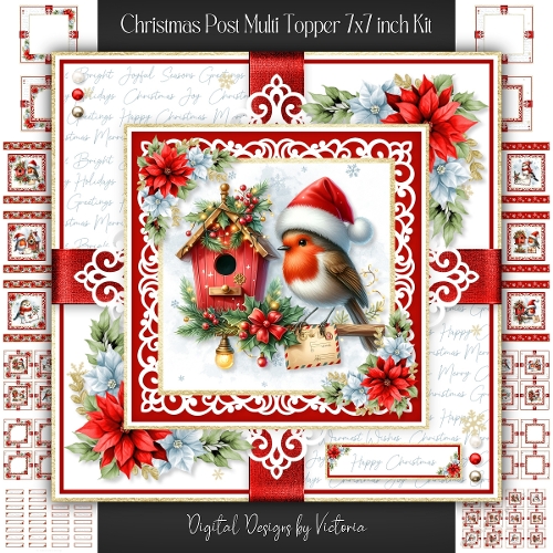 Christmas Post Multi Topper 7x7 inch Kit