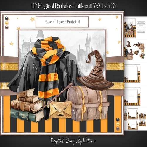 HP Magical Birthday Hufflepuff 7x7 inch Kit