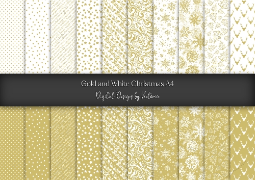 Gold and White Christmas A4
