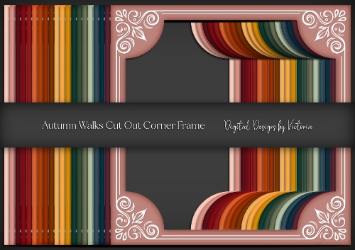 Autumn Walks Cutout Corner Frame