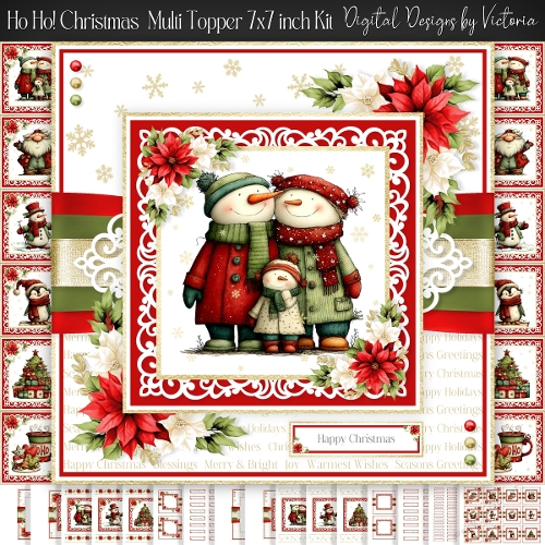 HoHo! Christmas Multi Topper 7x7 inch Kit