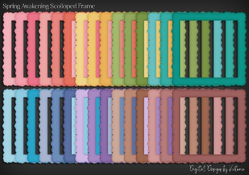 Spring Awakening Scolloped Frame