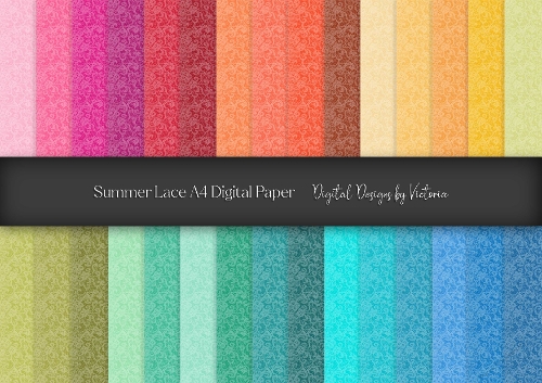 Summer Lace A4 Digital Paper
