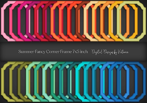 Summer Fancy Corner Frame 7x5 inch