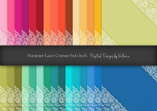 Summer Lace Corner 6x6 inch