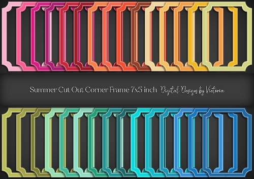 Summer Cut Out Corner Frame 7x5 inch