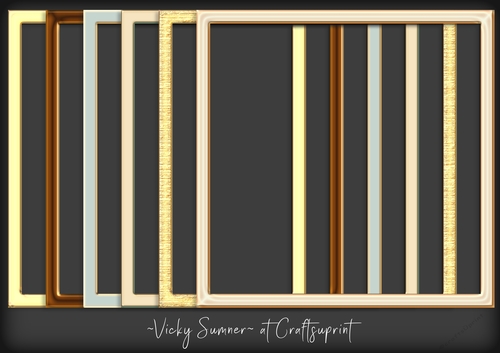 Gold Tone Frames Set of 6