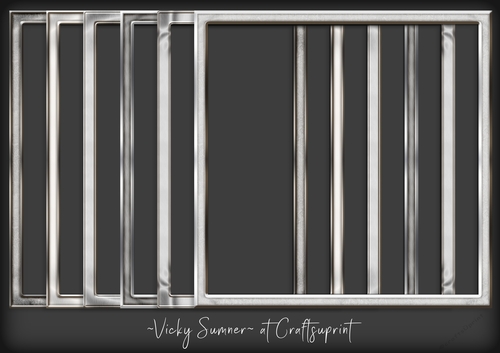 Silver Tone Frames Set of 6