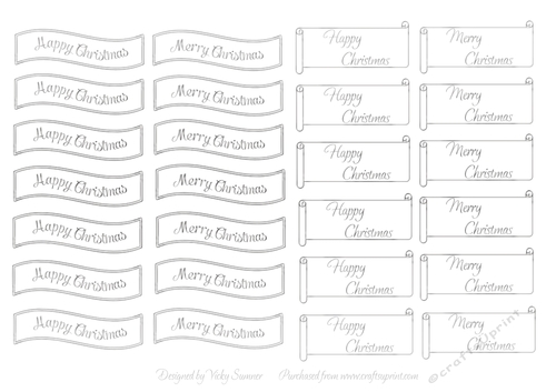 Christmas Banner Faded Silver