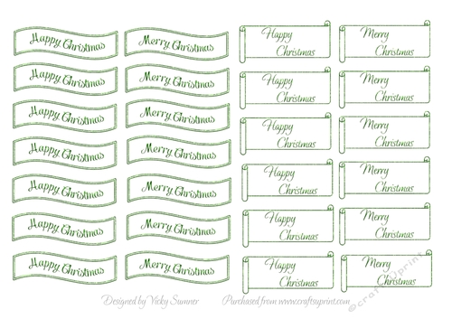 Christmas Banner Green Crumpled Foil