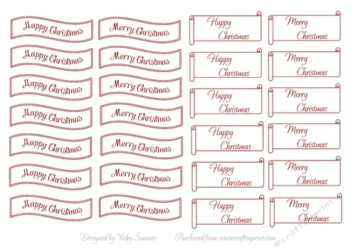 Christmas Banner Red Crumpled Foil